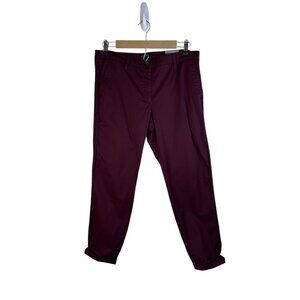 Talbots Womens Relaxed Chino Pants 8P Supersoft Cotton Blend Below Waist Ankle L